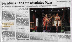 Blue Stuff Records - Party - WP-Artikel (2014-12-02)